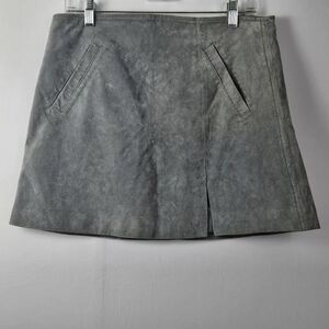 Blank NYC gray suede leather miniskirt size 30